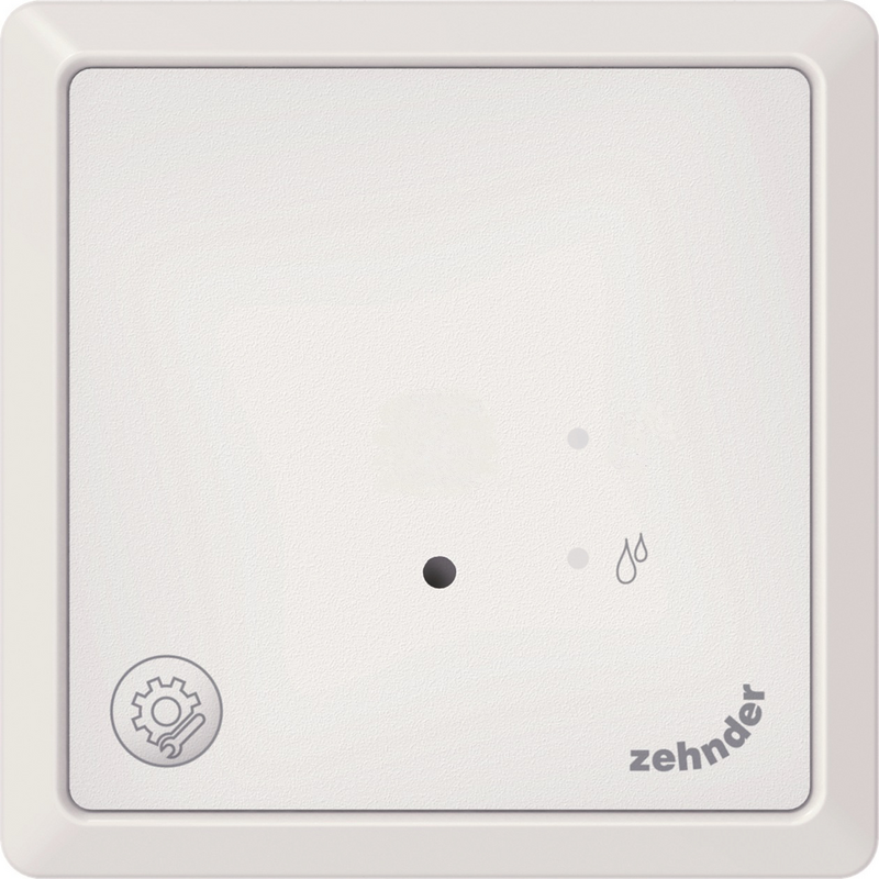 Cut-Out Zehnder Hygro sensor RF Comfortable indoor ventilation Front view