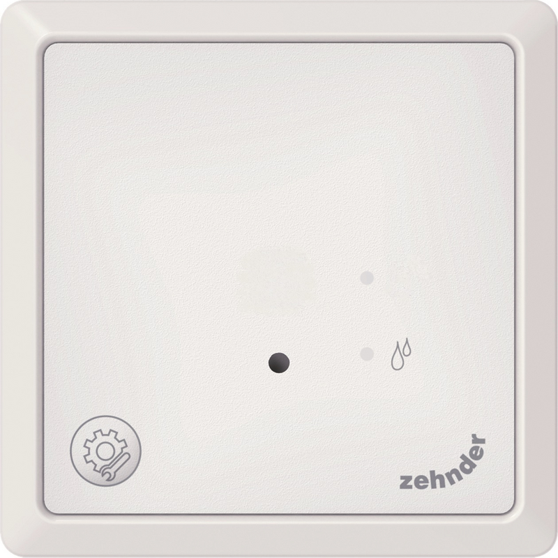 Cut-Out Zehnder Hygro sensor RF Comfortable indoor ventilation Front view