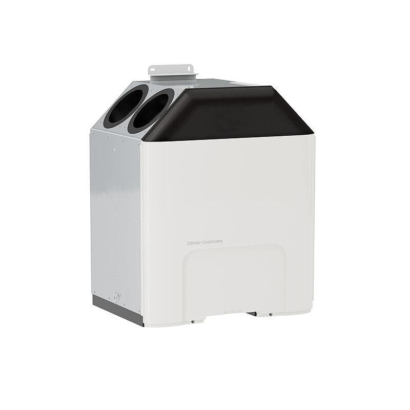 Cut-Out Zehnder ComfoClime Q Comfortable indoor ventilation Angled view