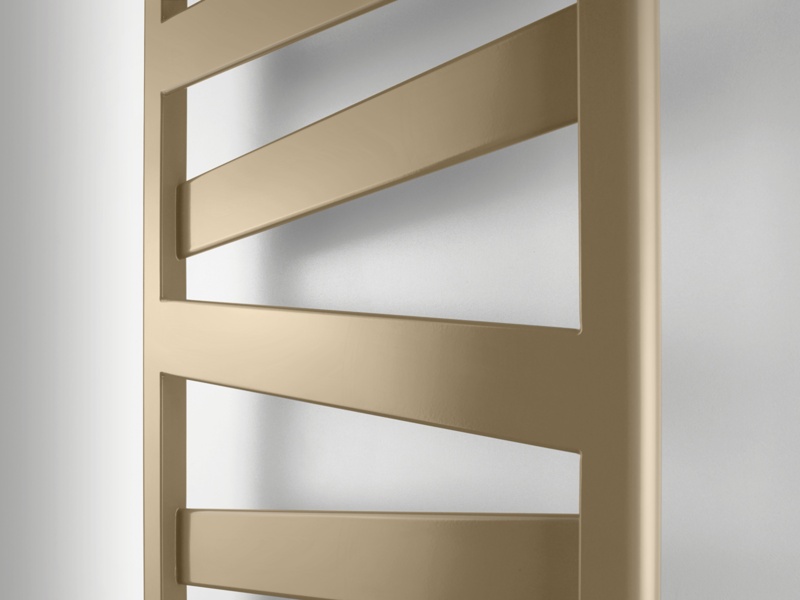 Zehnder_RAD_Ribbon-Kazeane__GoldenSand_detail Cut-Out Zehnder Ribbon Decorative radiator Angled view