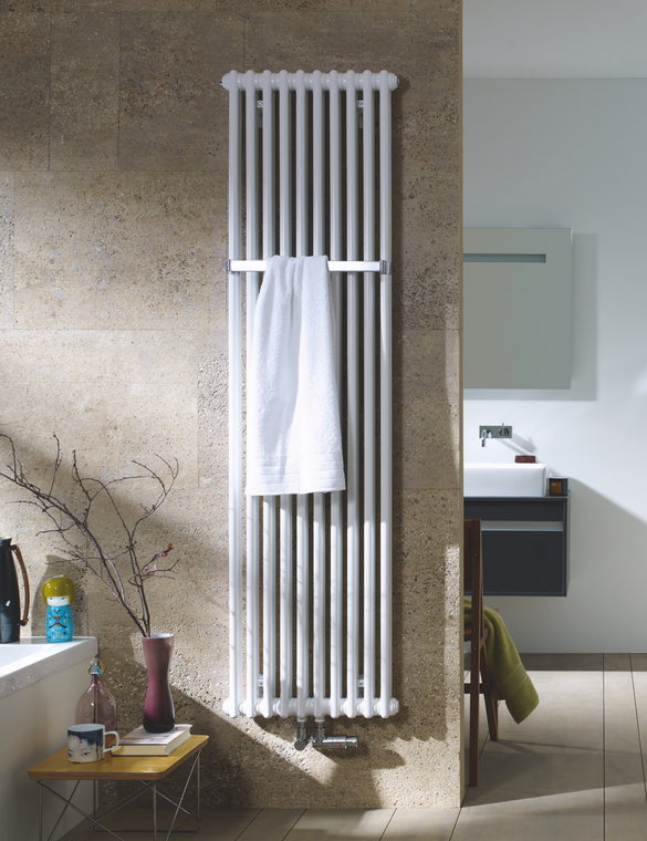 Rendering Zehnder Charleston Bar Decorative radiator Front view